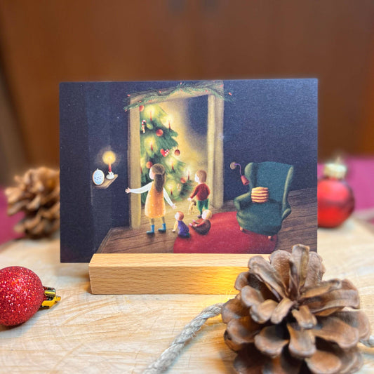 Postkarte: Weihnachtszimmer