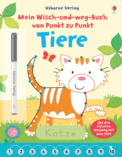 Mein Wisch-und-weg-Buch von Punkt zu Punkt: Tiere