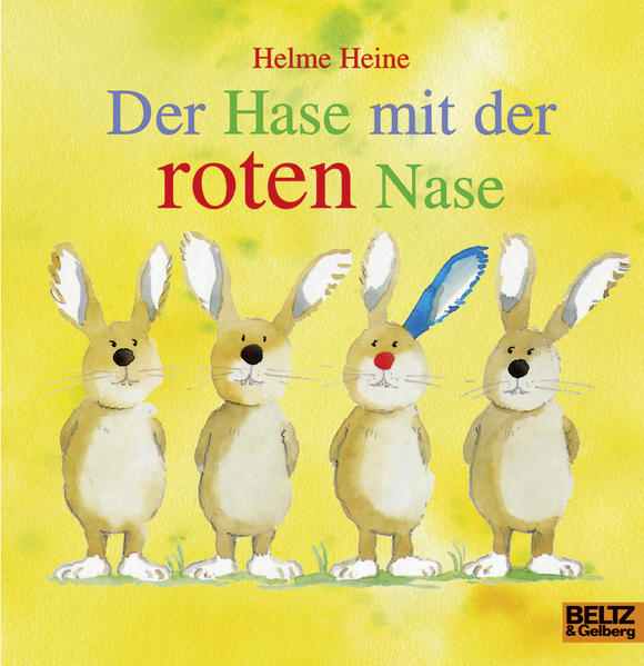 Kinderbuch über Ostern: Der Hase mit der roten Nase: Vierfarbiges Papp-Bilderbuch