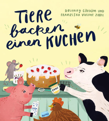 Tiere backen einen Kuchen