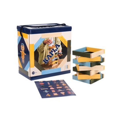 KAPLA® 120er Box blau, gelb, grün : 120 Plättchen