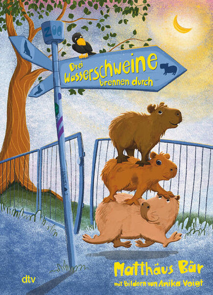 dtv Verlag  978-3-423-76487-2 Drei Wasserschweine brennen durch Lustiges Tier-Abenteuer zum Vorlesen ab 6 Jahren (1)