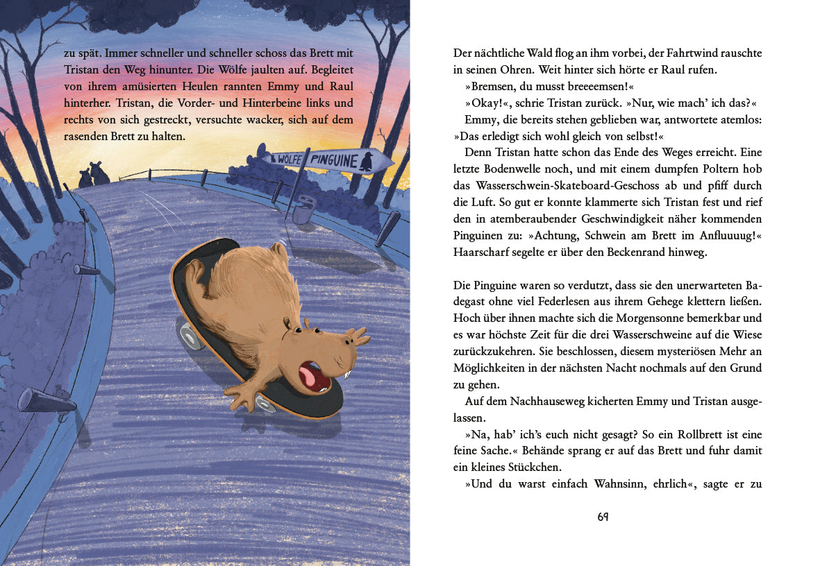 dtv Verlag  978-3-423-76487-2 Drei Wasserschweine brennen durch Lustiges Tier-Abenteuer zum Vorlesen ab 6 Jahren (2)